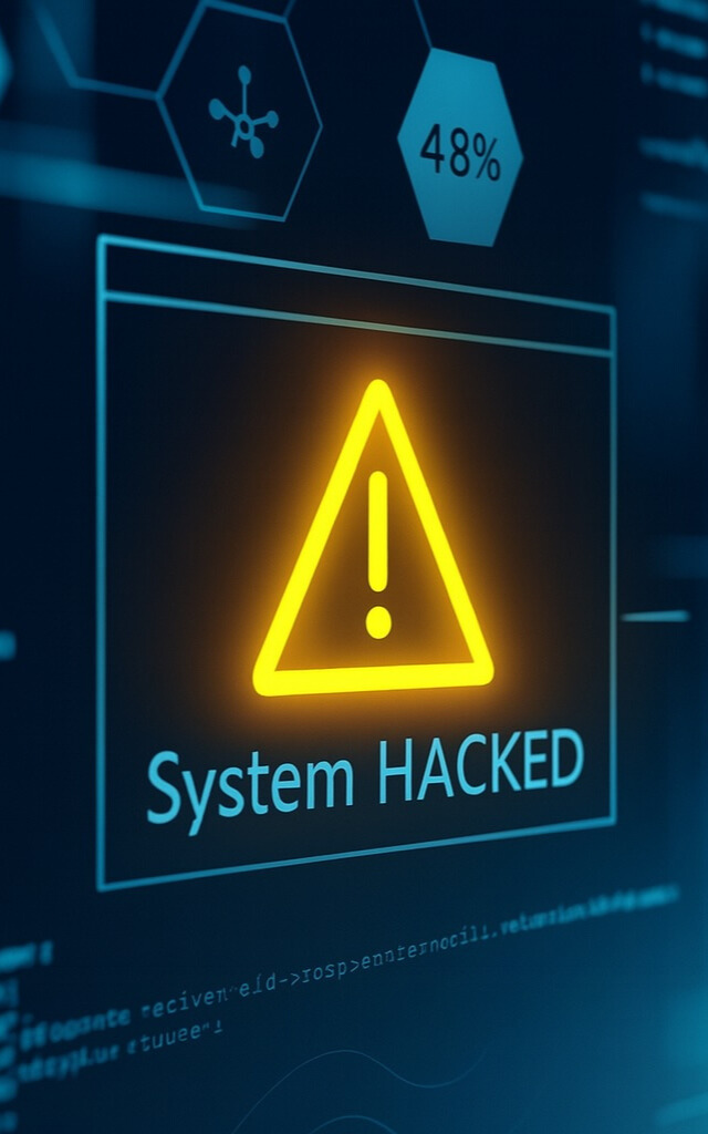 System hacked warning screen